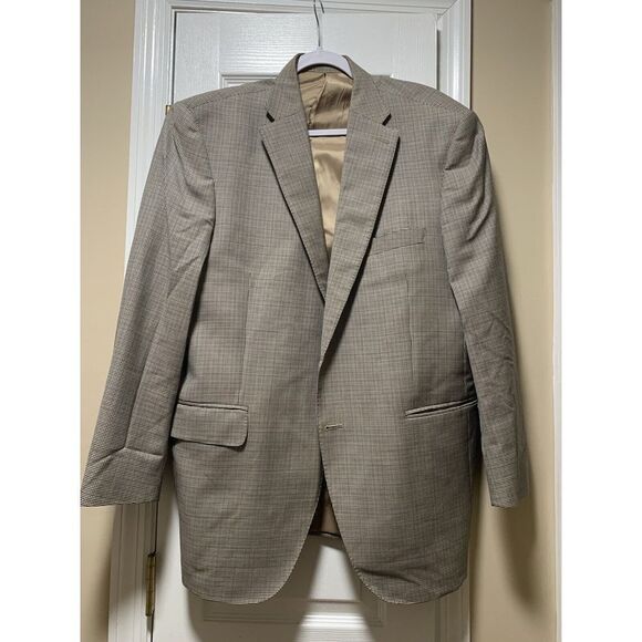 Peter Millar‎ Beige Houndstooth Sport Coat 42R - Picture 1 of 5